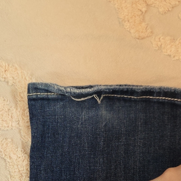 Miss Me Bootcut Jeans Thick White Stitch Bling Pockets Rhinestone Mid Rise - Picture 4 of 6